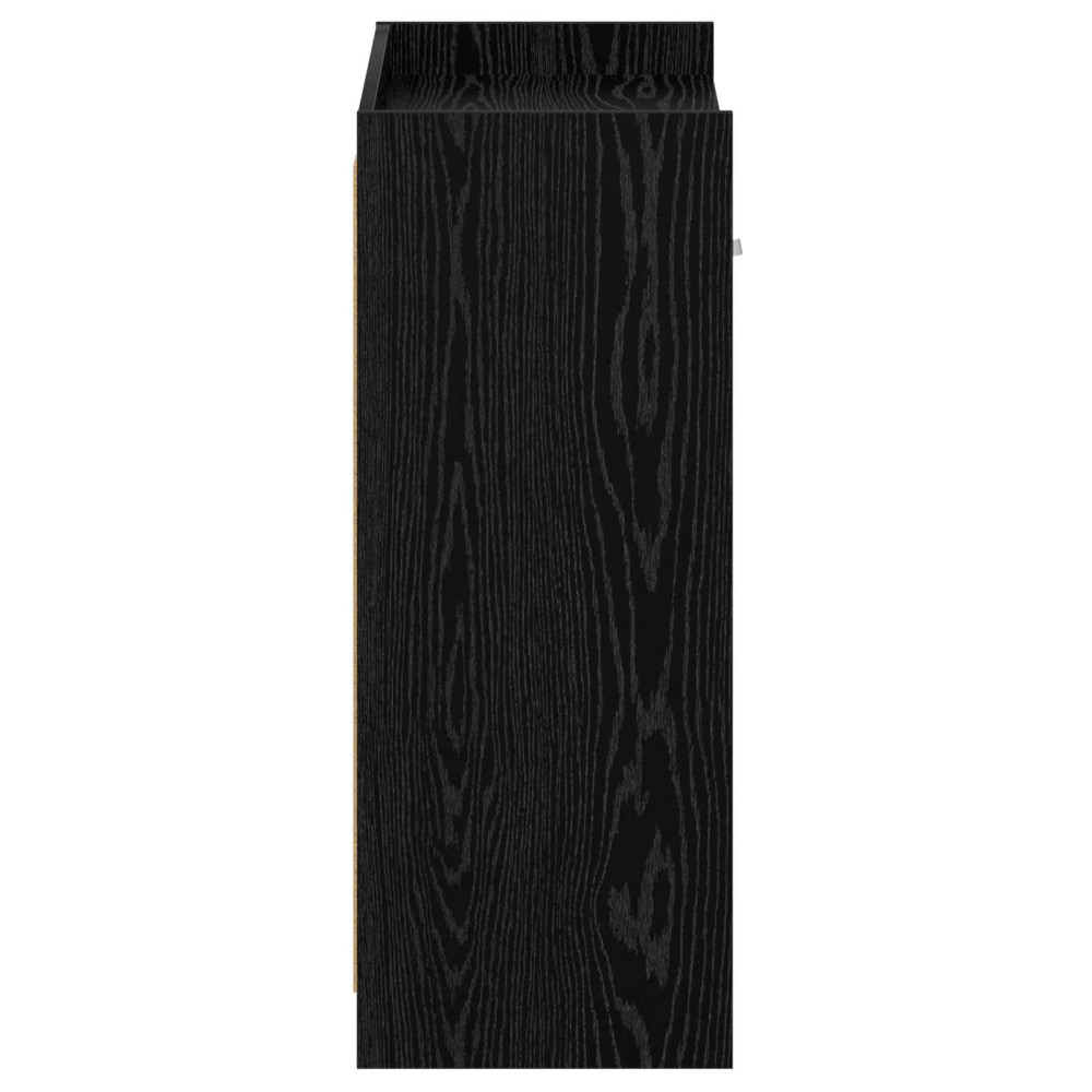 Produktbild för Skoskåp med låda Svart ek 73,5 x 36 x 92 cm Konstruerat trä