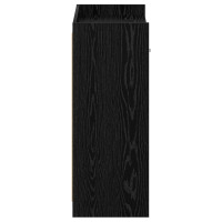 Produktbild för Skoskåp med låda Svart ek 73,5 x 36 x 92 cm Konstruerat trä