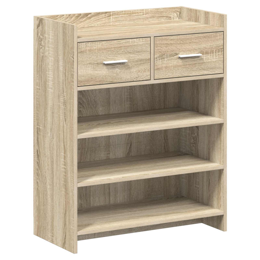 Produktbild för Skoskåp med låda Sonoma-ek 73,5 x 36 x 92 cm Konstruerat trä