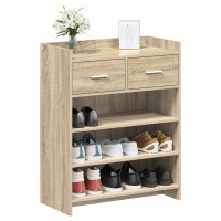 Produktbild för Skoskåp med låda Sonoma-ek 73,5 x 36 x 92 cm Konstruerat trä