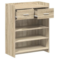 Produktbild för Skoskåp med låda Sonoma-ek 73,5 x 36 x 92 cm Konstruerat trä