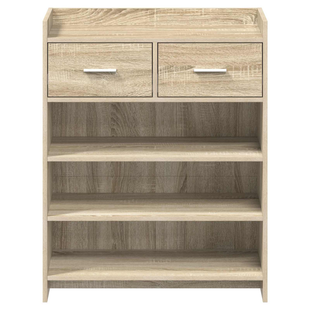 Produktbild för Skoskåp med låda Sonoma-ek 73,5 x 36 x 92 cm Konstruerat trä