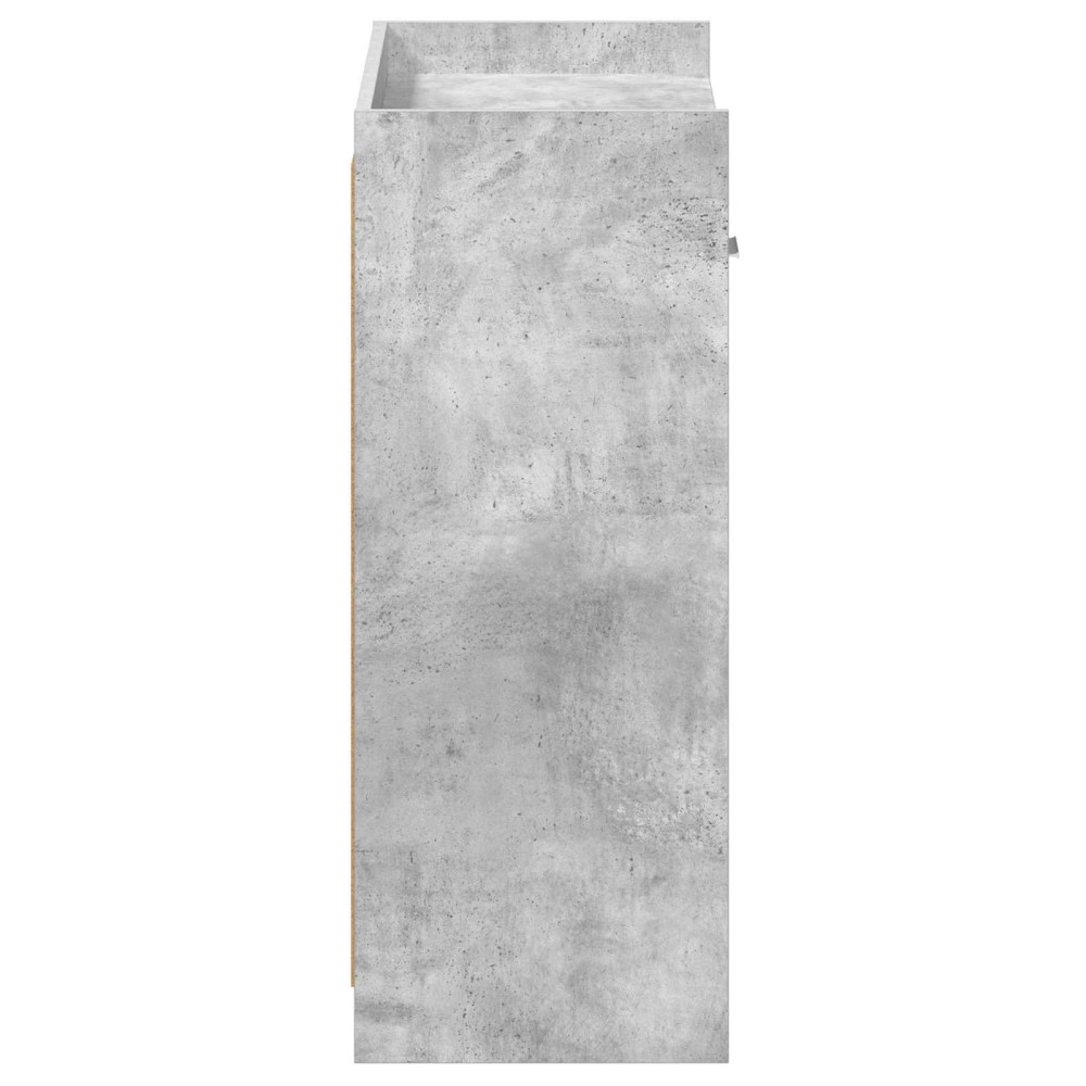 Produktbild för Skoskåp med låda Betonggrå 73,5 x 36 x 92 cm Konstruerat trä