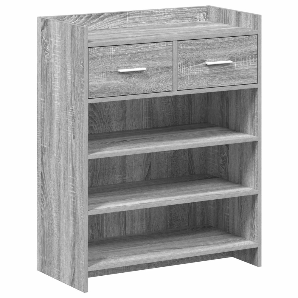 Produktbild för Skoskåp med låda Grå Sonoma 73,5 x 36 x 92 cm Konstruerat trä