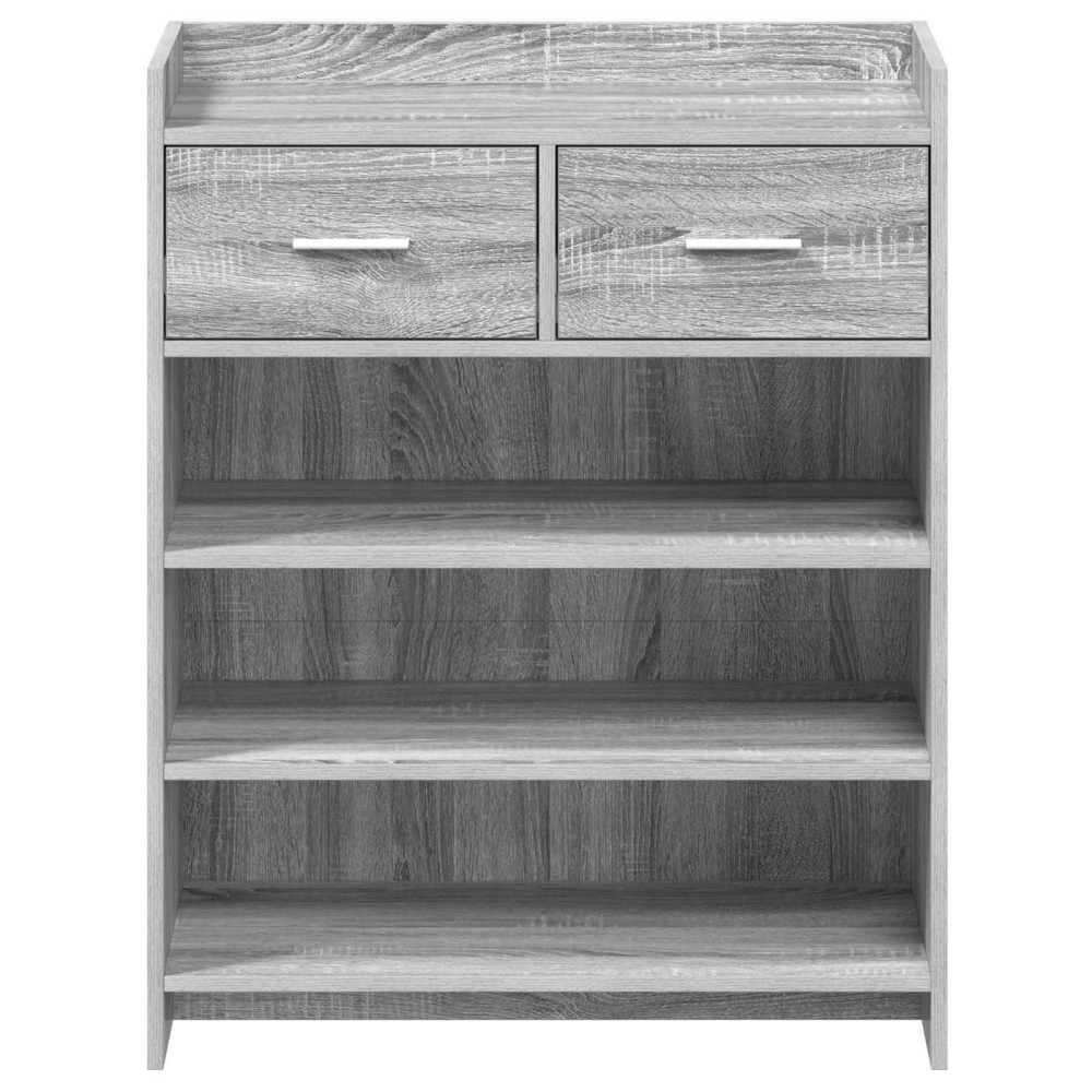 Produktbild för Skoskåp med låda Grå Sonoma 73,5 x 36 x 92 cm Konstruerat trä