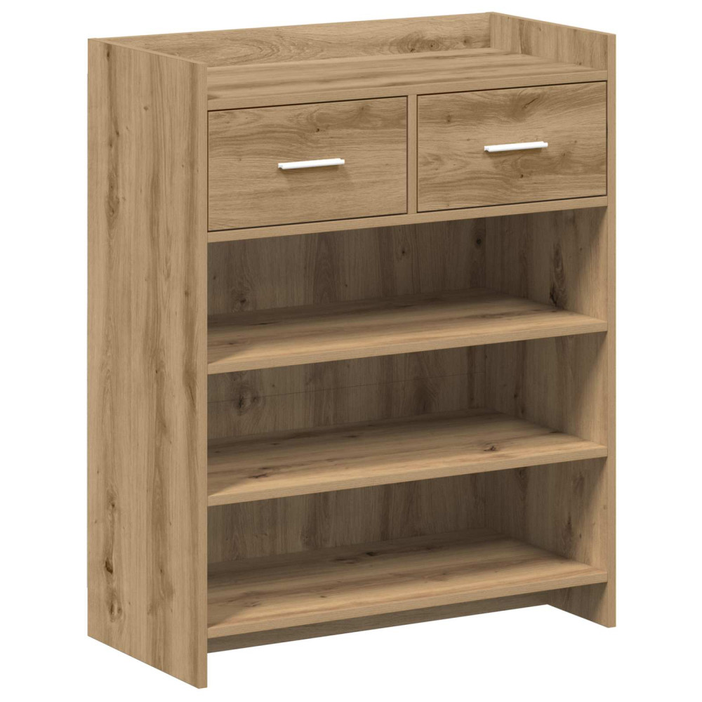 Produktbild för Skoskåp med låda Artisan-ek 73,5 x 36 x 92 cm Konstruerat trä