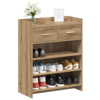 Produktbild för Skoskåp med låda Artisan-ek 73,5 x 36 x 92 cm Konstruerat trä