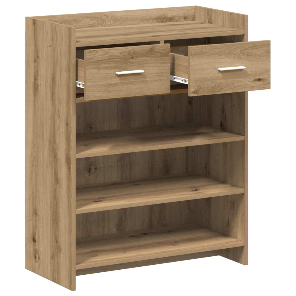 Produktbild för Skoskåp med låda Artisan-ek 73,5 x 36 x 92 cm Konstruerat trä
