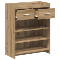 Produktbild för Skoskåp med låda Artisan-ek 73,5 x 36 x 92 cm Konstruerat trä