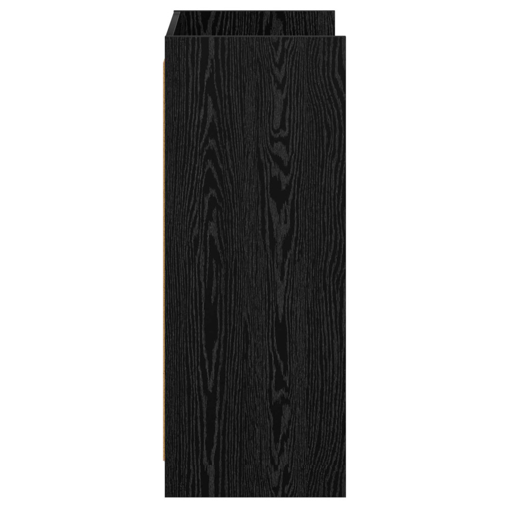 Produktbild för Skoskåp med lagring Svart ek 48 x 36 x 92 cm Konstruerat trä