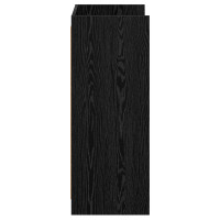 Produktbild för Skoskåp med lagring Svart ek 48 x 36 x 92 cm Konstruerat trä
