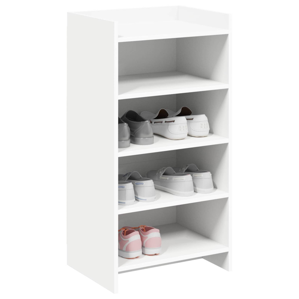 Produktbild för Skoskåp med lagring Vit 48 x 36 x 92 cm Konstruerat trä
