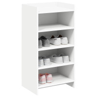 Produktbild för Skoskåp med lagring Vit 48 x 36 x 92 cm Konstruerat trä