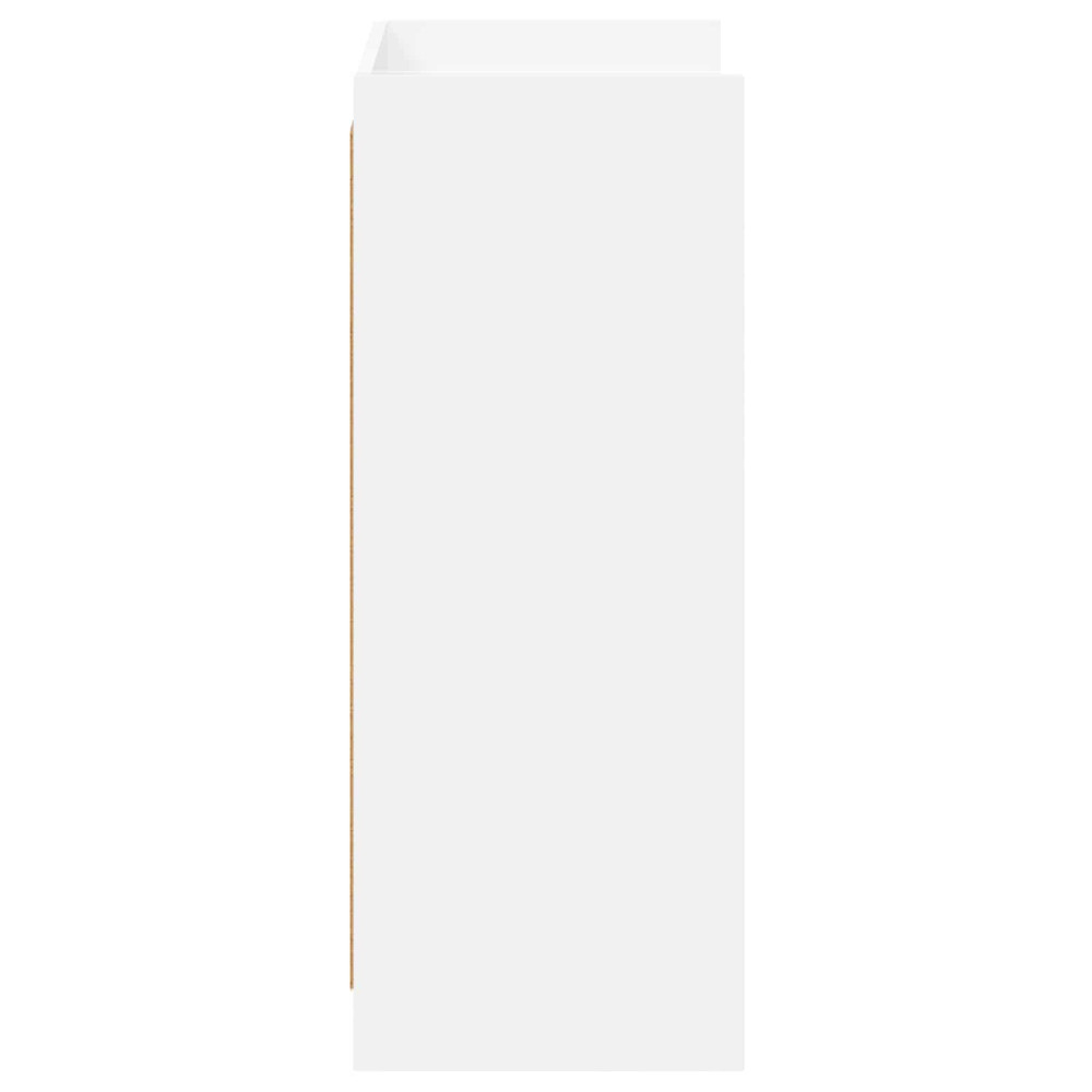Produktbild för Skoskåp med lagring Vit 48 x 36 x 92 cm Konstruerat trä
