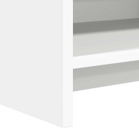 Produktbild för Skoskåp med lagring Vit 48 x 36 x 92 cm Konstruerat trä