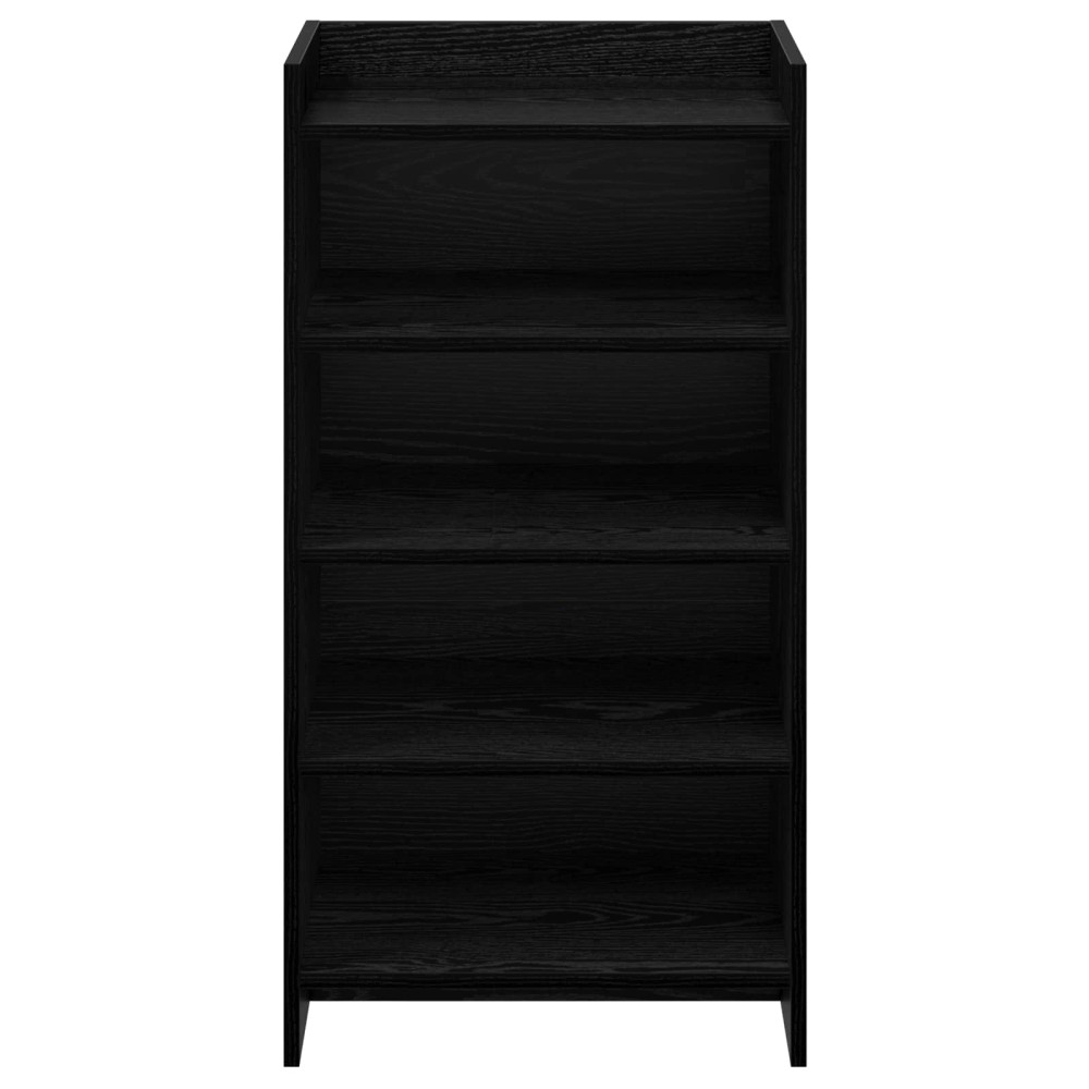 Produktbild för Skoskåp med lagring Svart ek 48 x 36 x 92 cm Konstruerat trä