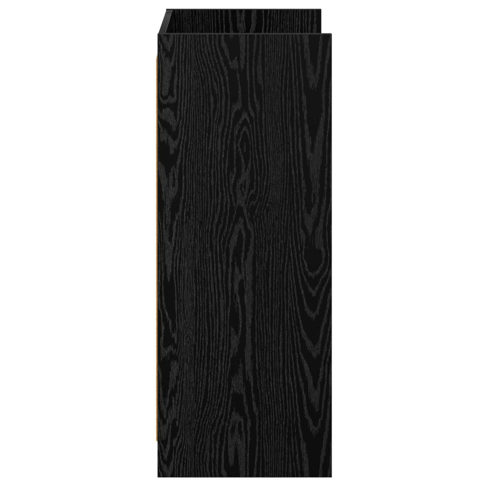 Produktbild för Skoskåp med lagring Svart ek 48 x 36 x 92 cm Konstruerat trä