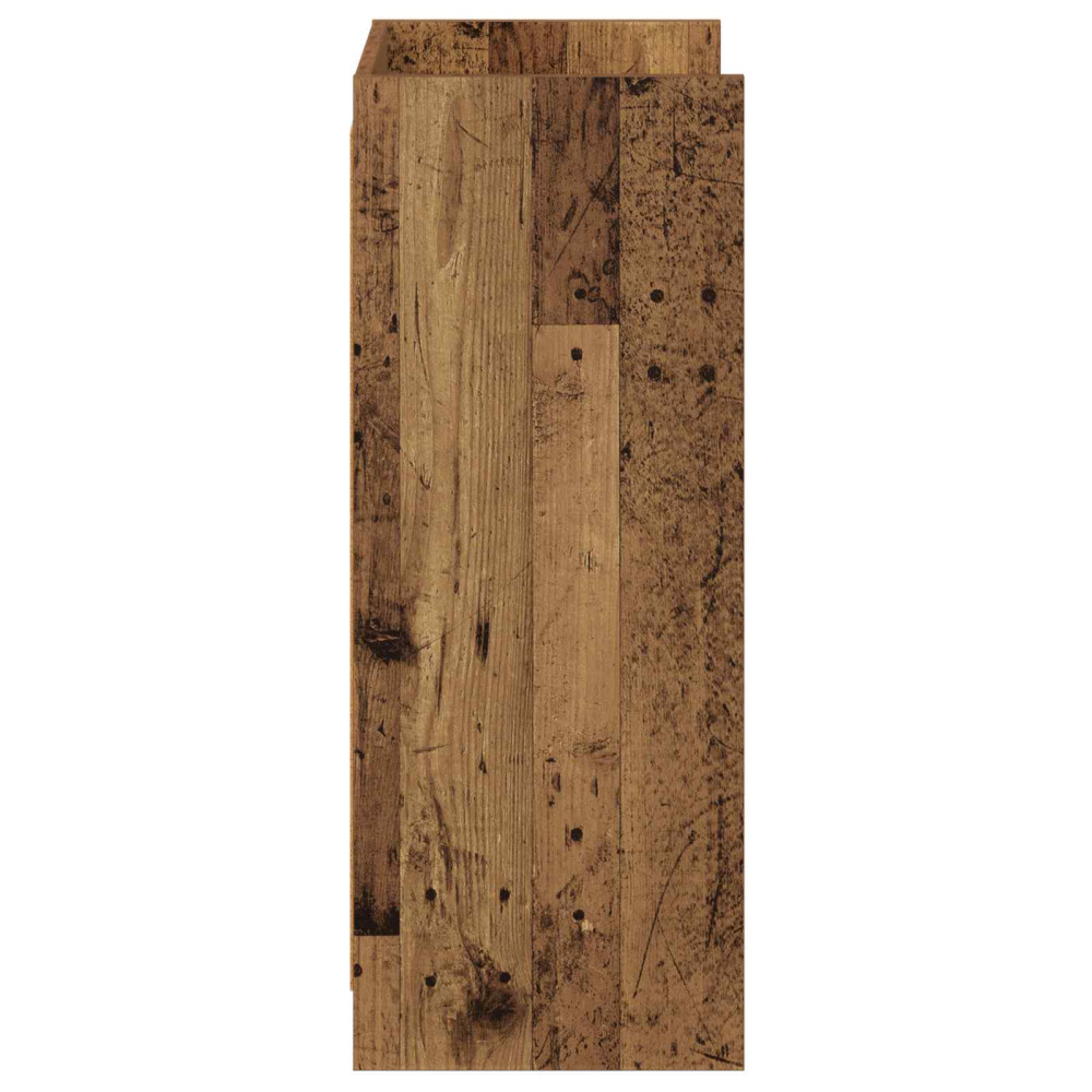 Produktbild för Skoskåp med lagring Gammalt trä 48 x 36 x 92 cm Konstruerat trä