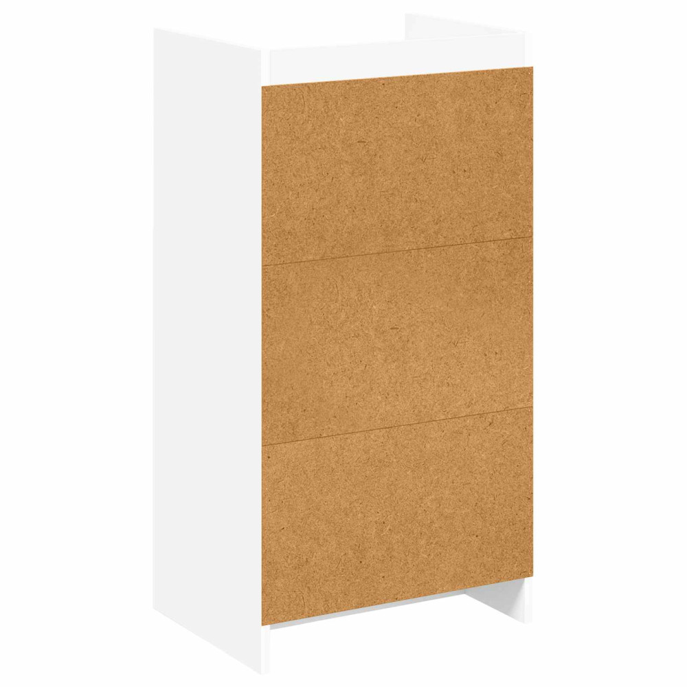 Produktbild för Skoskåp med låda Vit 48 x 36 x 92 cm Konstruerat trä