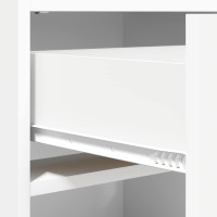 Produktbild för Skoskåp med låda Vit 48 x 36 x 92 cm Konstruerat trä