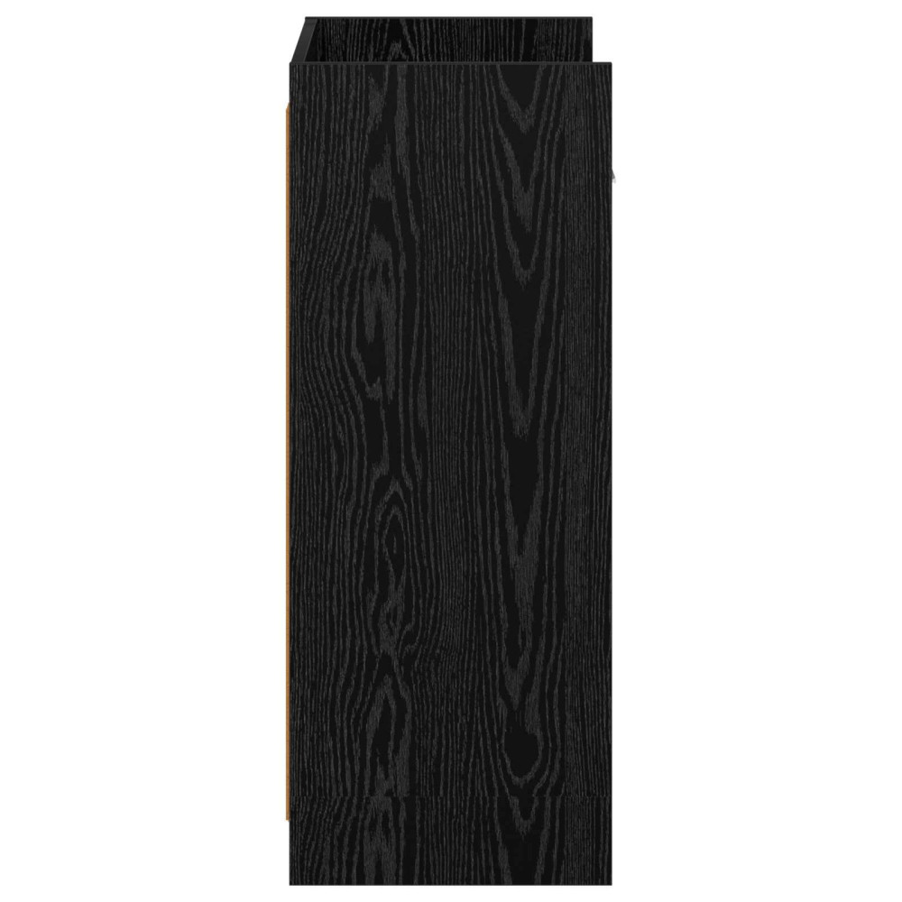 Produktbild för Skoskåp med låda Svart ek 48 x 36 x 92 cm Konstruerat trä