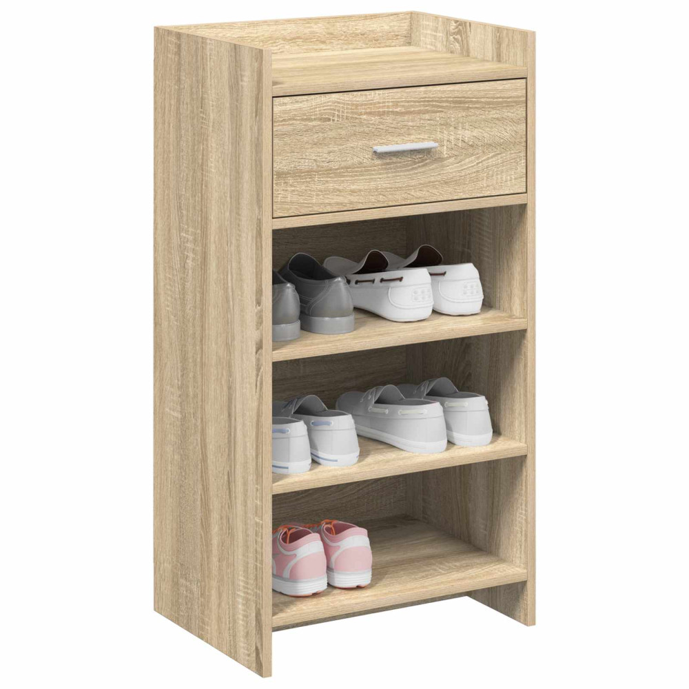 Produktbild för Skoskåp med låda Sonoma-ek 48 x 36 x 92 cm Konstruerat trä