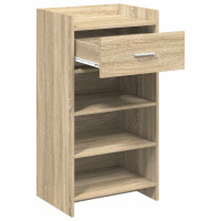 Produktbild för Skoskåp med låda Sonoma-ek 48 x 36 x 92 cm Konstruerat trä