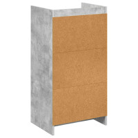 Produktbild för Skoskåp med låda Betonggrå 48 x 36 x 92 cm Konstruerat trä