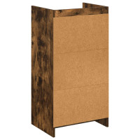Produktbild för Skoskåp med låda Rökt ek 48 x 36 x 92 cm Konstruerat trä