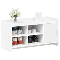 Produktbild för Skoskåp med lagring Vit 100 x 39,5 x 51 cm Konstruerat trä