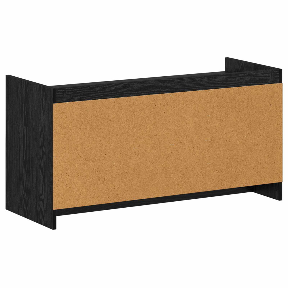 Produktbild för Skoskåp med lagring Svart ek 100 x 39,5 x 51 cm Konstruerat trä