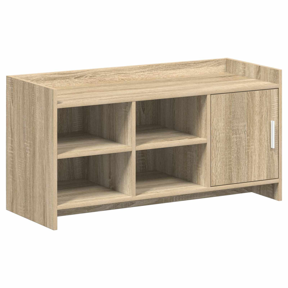 Produktbild för Skoskåp med dörr Sonoma-ek 100 x 39,5 x 51 cm Konstruerat trä