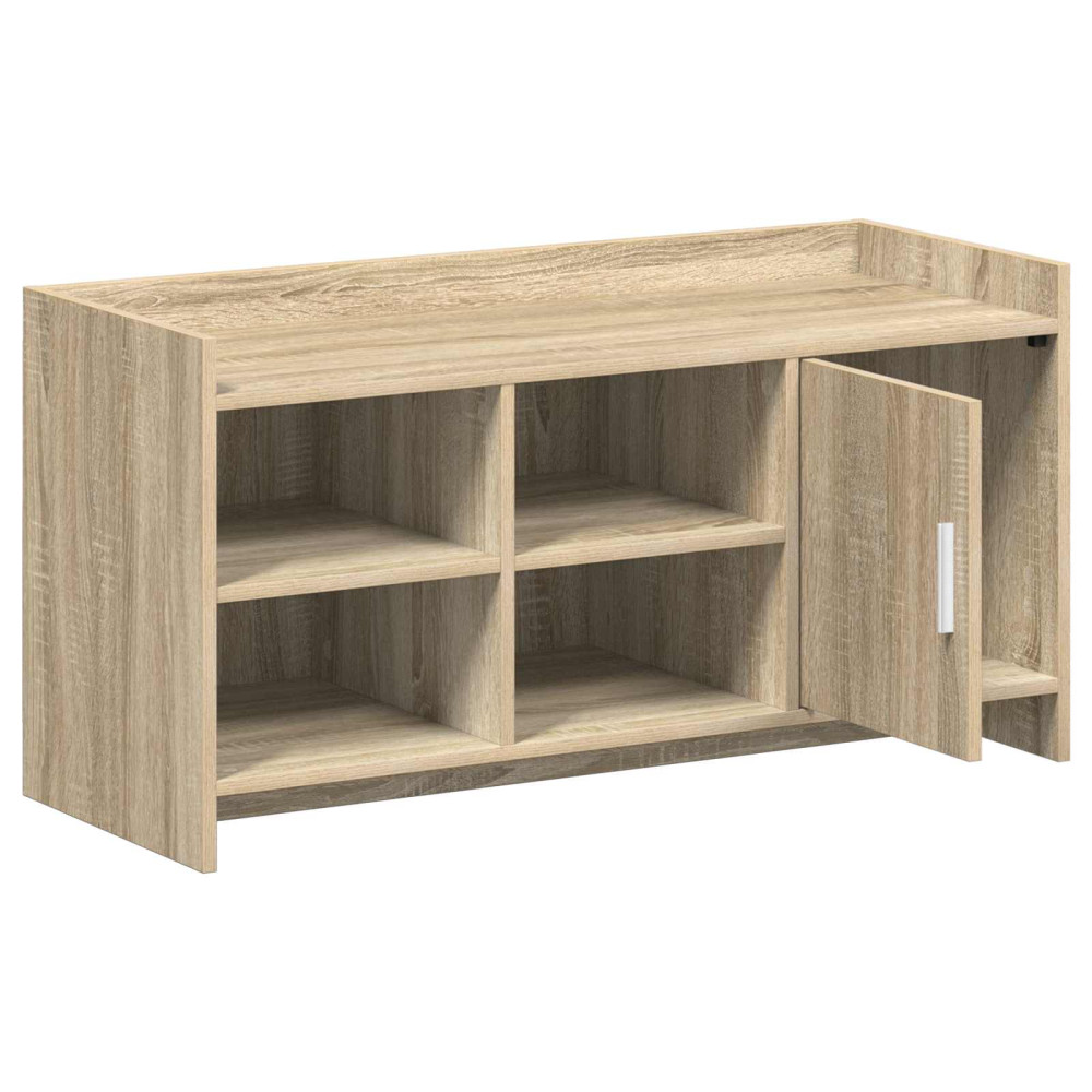 Produktbild för Skoskåp med dörr Sonoma-ek 100 x 39,5 x 51 cm Konstruerat trä
