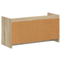 Produktbild för Skoskåp med dörr Sonoma-ek 100 x 39,5 x 51 cm Konstruerat trä