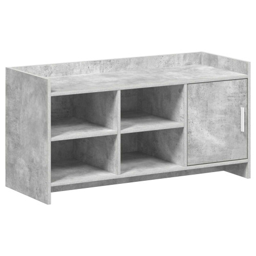 vidaXL Skoskåp med dörr Betonggrå 100 x 39,5 x 51 cm Konstruerat trä