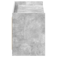 Produktbild för Skoskåp med dörr Betonggrå 100 x 39,5 x 51 cm Konstruerat trä
