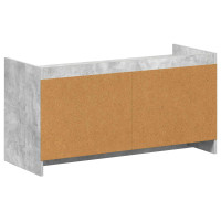 Produktbild för Skoskåp med dörr Betonggrå 100 x 39,5 x 51 cm Konstruerat trä