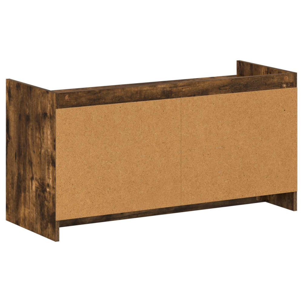 Produktbild för Skoskåp med lagring Rökt ek 100 x 39,5 x 51 cm Konstruerat trä