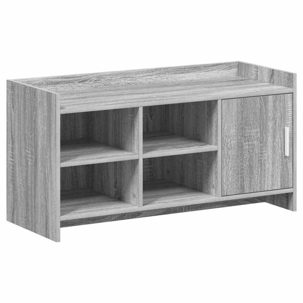 Produktbild för Skoskåp med dörr Grå Sonoma 100 x 39,5 x 51 cm Konstruerat trä
