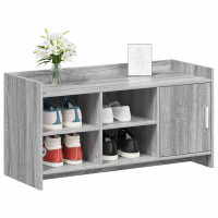 Produktbild för Skoskåp med dörr Grå Sonoma 100 x 39,5 x 51 cm Konstruerat trä