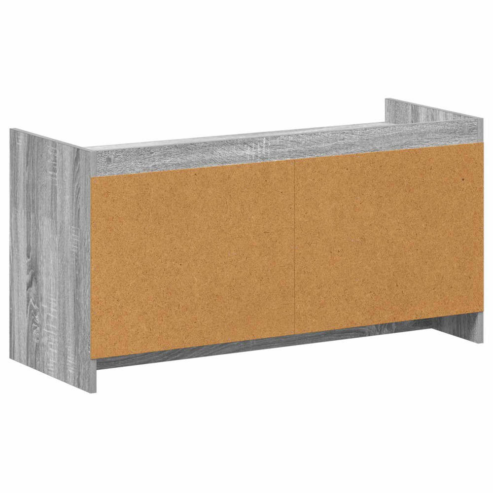 Produktbild för Skoskåp med dörr Grå Sonoma 100 x 39,5 x 51 cm Konstruerat trä