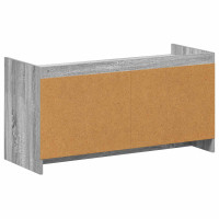 Produktbild för Skoskåp med dörr Grå Sonoma 100 x 39,5 x 51 cm Konstruerat trä