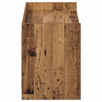Produktbild för Skoskåp med dörr Gammalt trä 100 x 39,5 x 51 cm Konstruerat trä