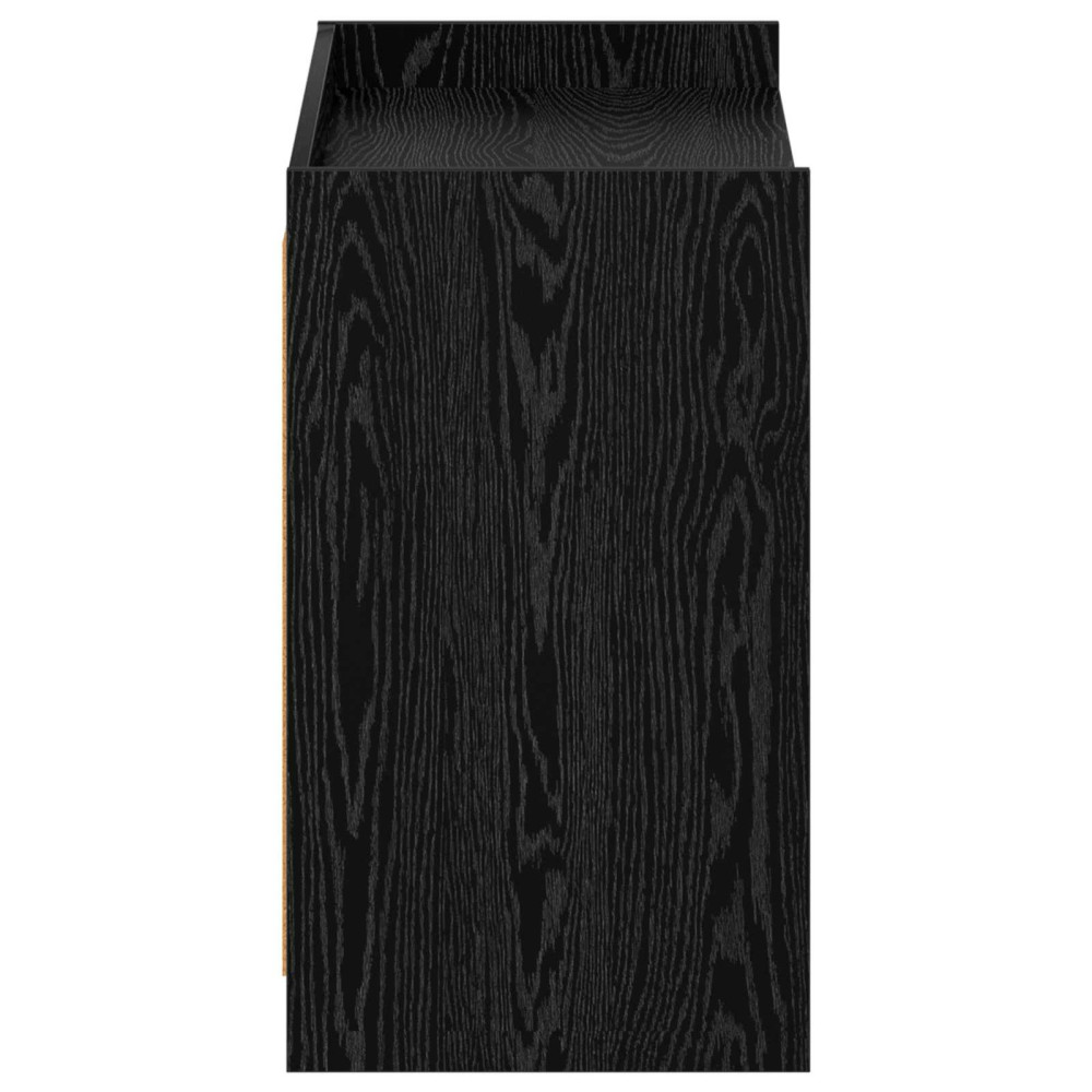 Produktbild för Skoskåp med lagring Svart ek 85 x 39,5 x 70 cm Konstruerat trä