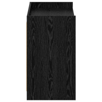 Produktbild för Skoskåp med lagring Svart ek 85 x 39,5 x 70 cm Konstruerat trä