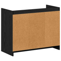 Produktbild för Skoskåp med lagring Svart ek 85 x 39,5 x 70 cm Konstruerat trä