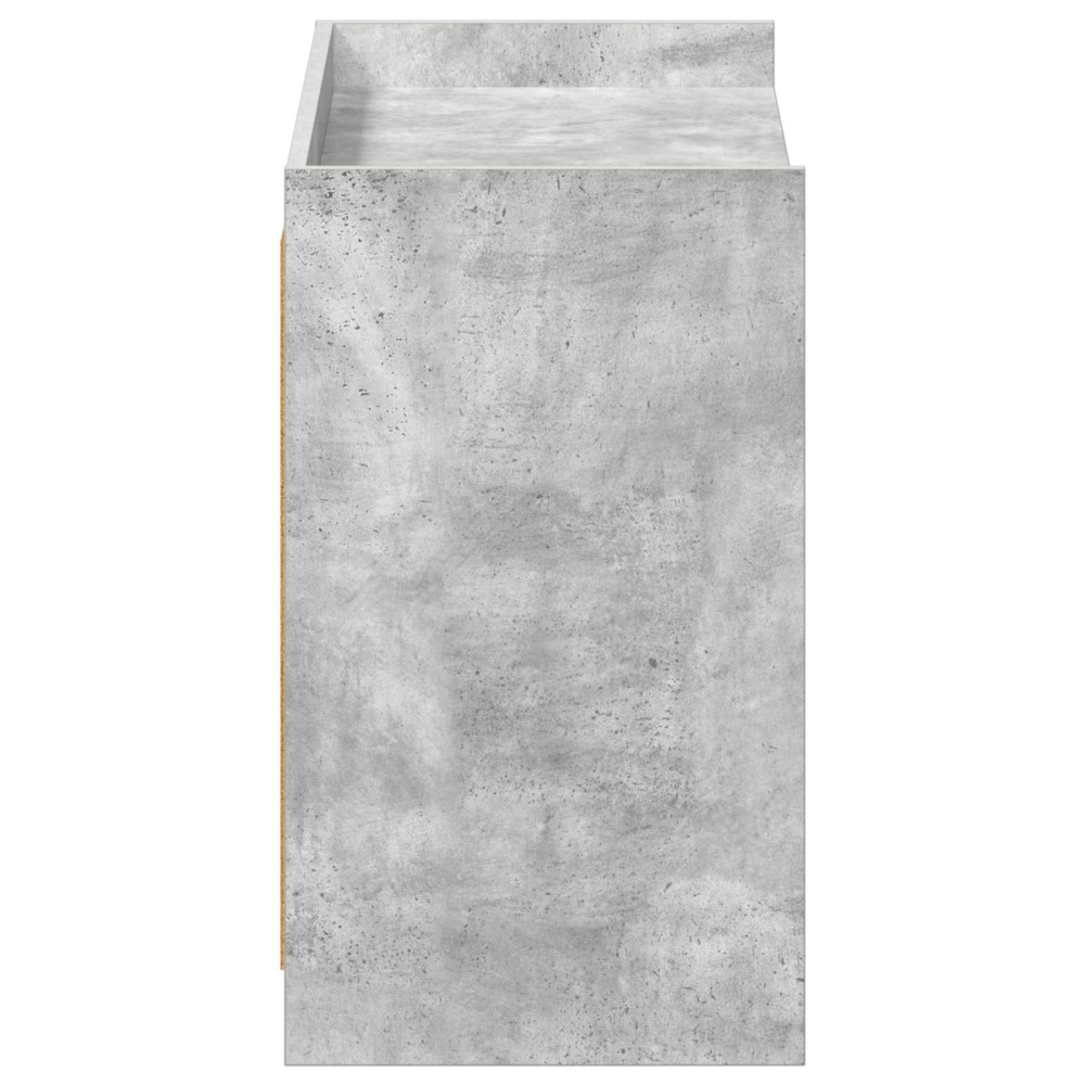 Produktbild för Skoskåp med lagring Betonggrå 85 x 39,5 x 70 cm Konstruerat trä