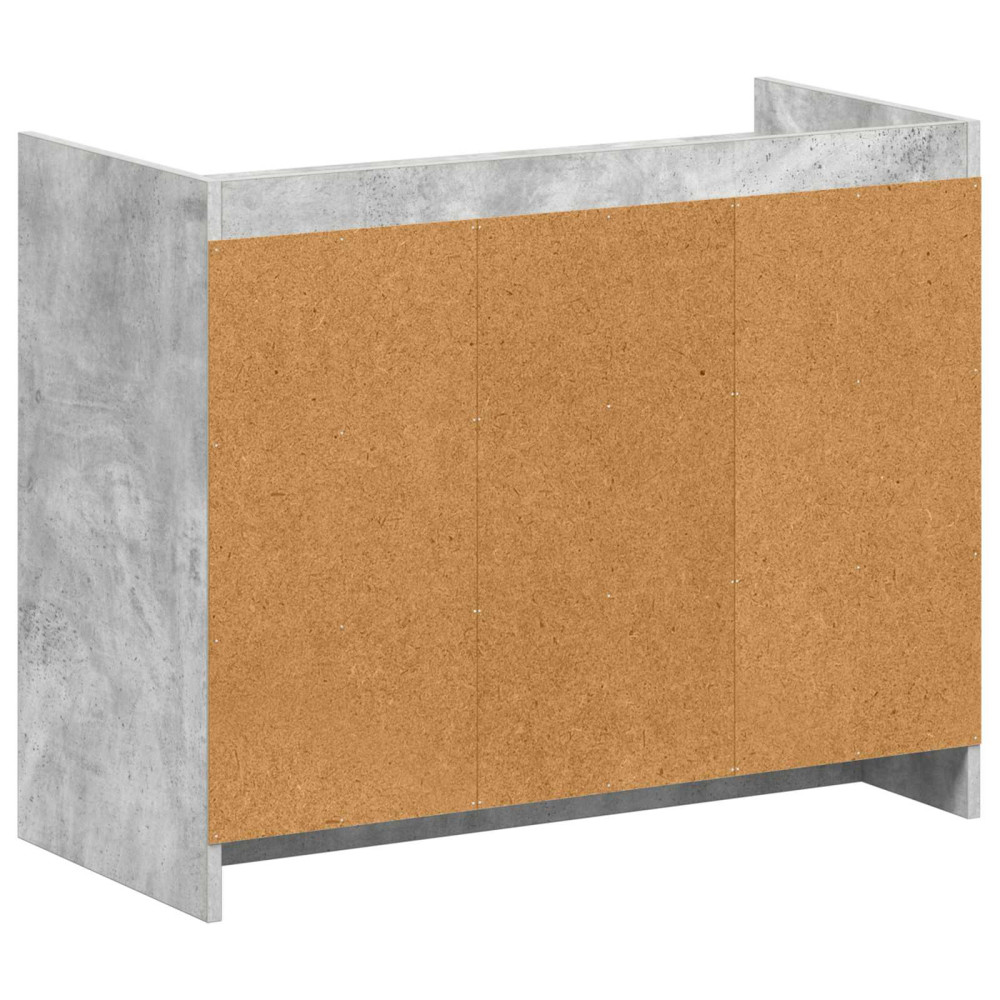 Produktbild för Skoskåp med lagring Betonggrå 85 x 39,5 x 70 cm Konstruerat trä