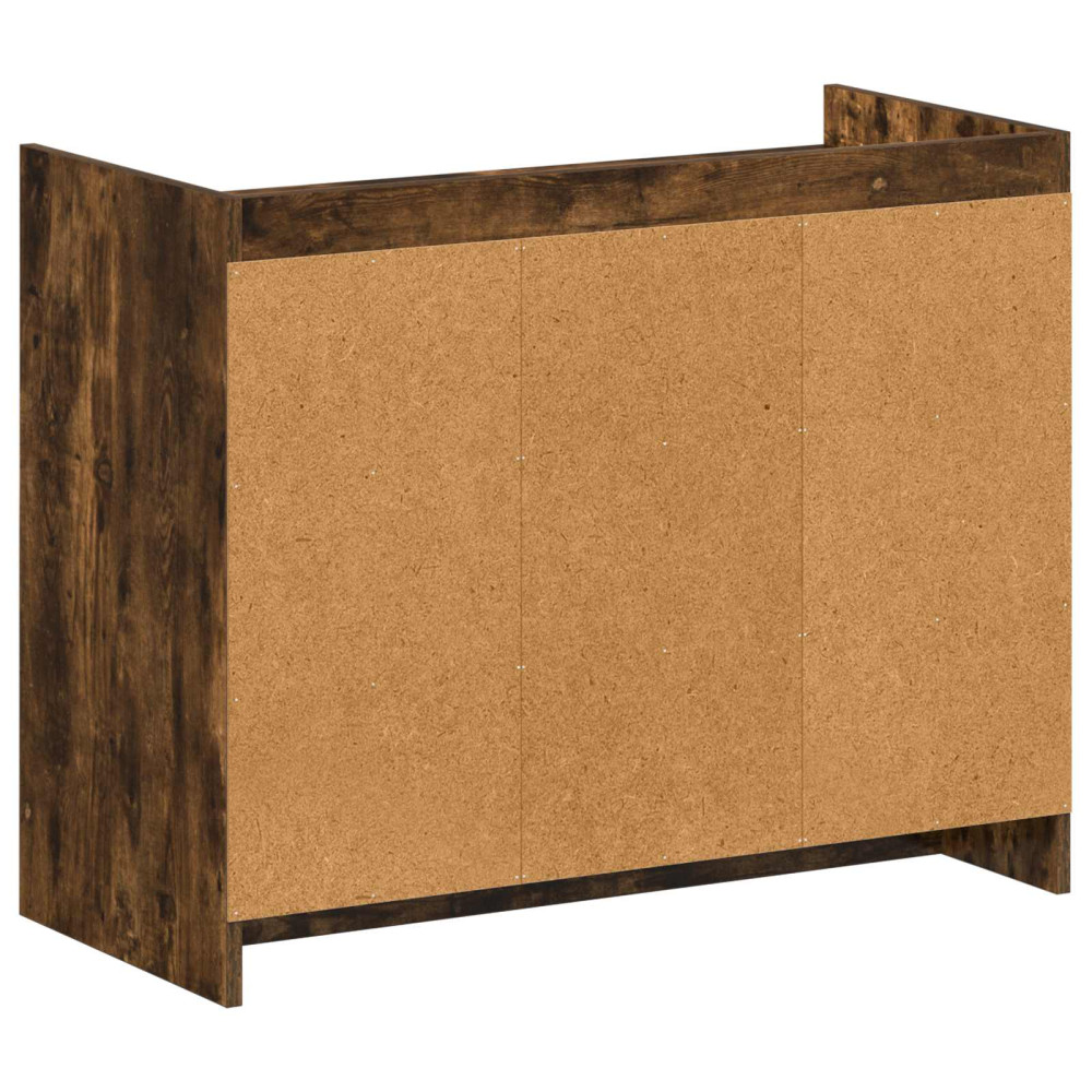 Produktbild för Skoskåp med lagring Rökt ek 85 x 39,5 x 70 cm Konstruerat trä