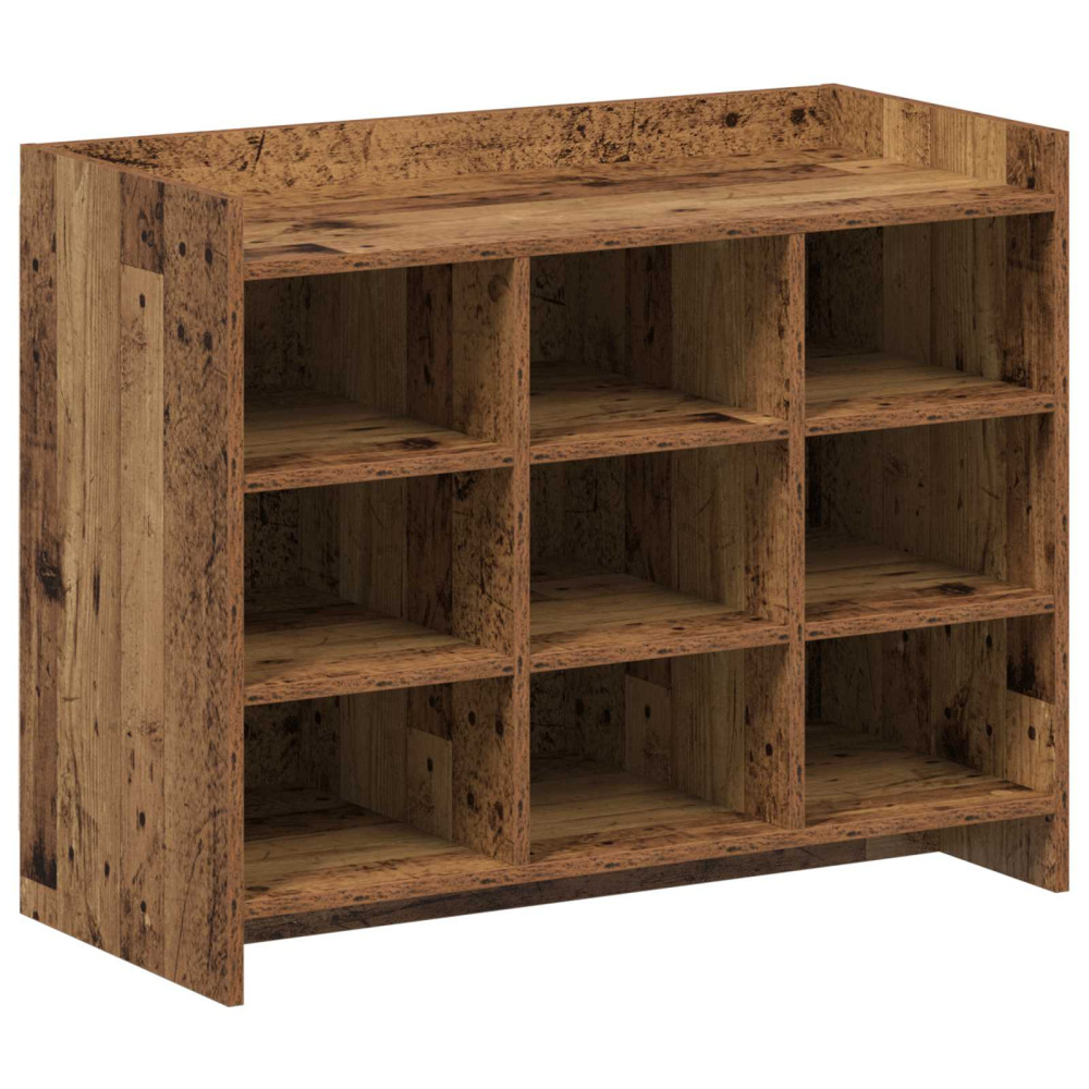 Produktbild för Skoskåp Gammalt trä 85 x 39,5 x 70 cm Konstruerat trä
